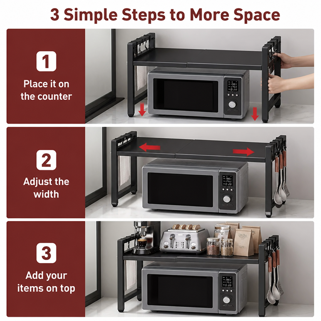 VersaShelf™ — Finally Claim the Kitchen Space You Deserve with Style and Strength