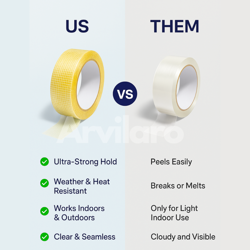 Super Sticky - Resistant Clear Tape | 1+2 FREE (3 Rolls)