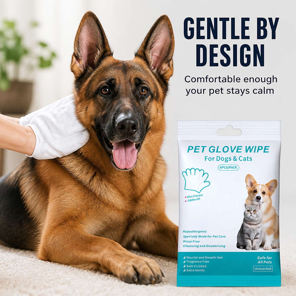 GlidePaw™ Rinse-Free Bath Mitts — Calm Your Dog’s Skin and Spark Instant Freshness Anywhere