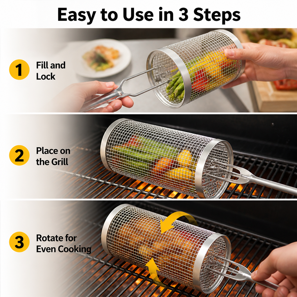 FlameRoller™ — Master Every Grill Bite with Effortless Flavor and Zero Loss