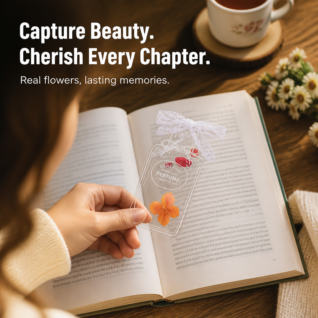 VerdantaLeaf™ — Mark Your Page With Real Pressed Flowers Sealed in Waterproof Acrylic