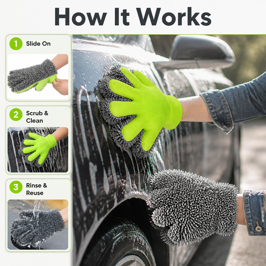 GlideClean™️ Gloves — Master Every Surface with Effortless Precision and Shine