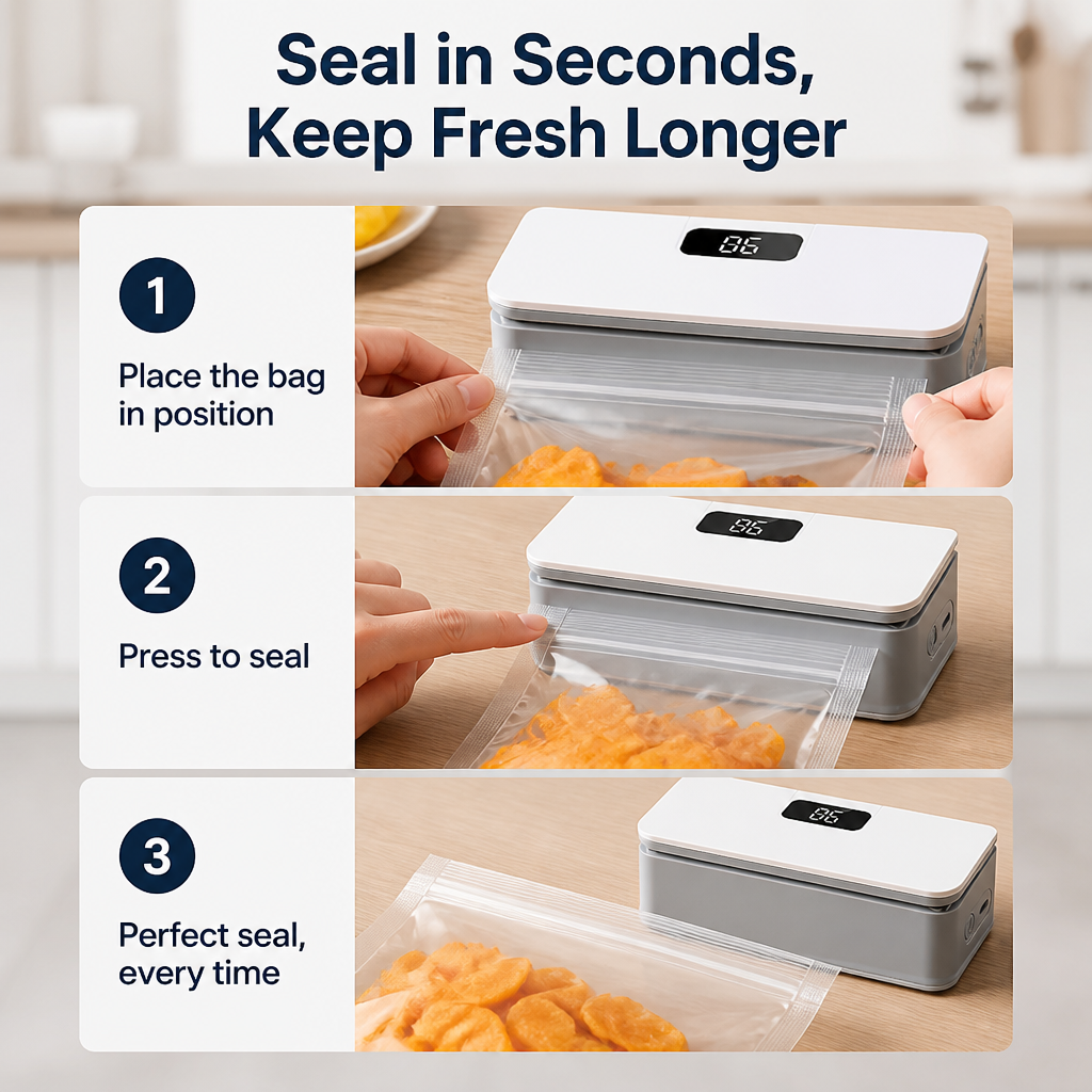 FreshSealPro™ — Seal in Freshness and Crush Food Waste Instantly