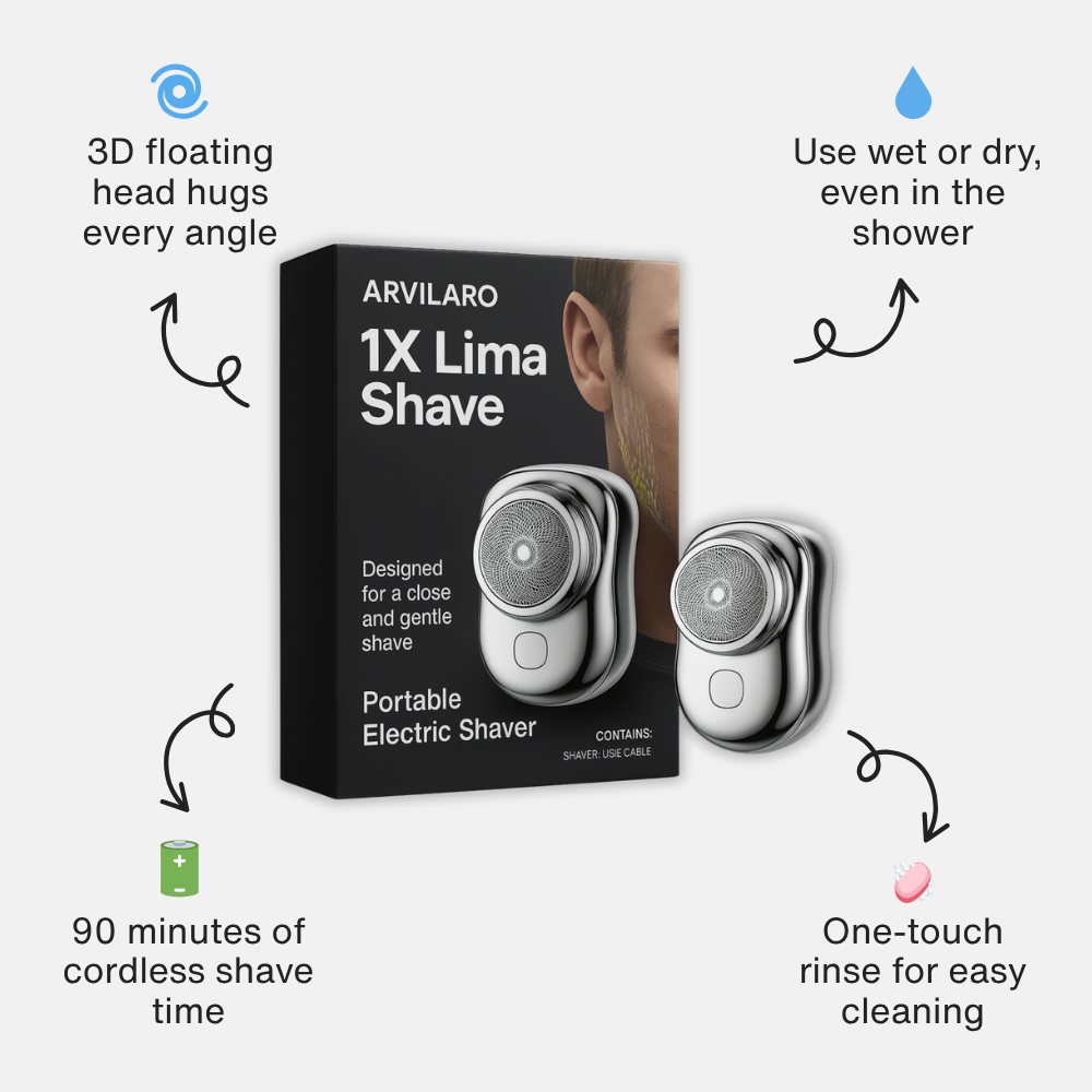 1X Lima Shave™ — Glide Into Every Curve for a Smooth, Irritation-Free Shave