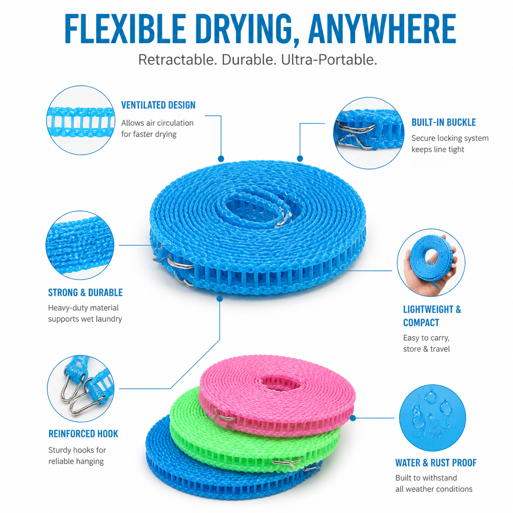FlexiDry™ — Effortless Laundry Freedom That Saves Space and Time