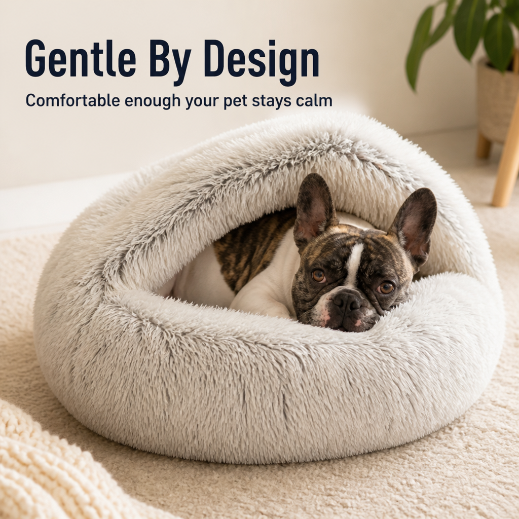 SnuggleNest™ — Wrap Your Pet in Cozy Calm for Blissful, Stress-Free Sleep