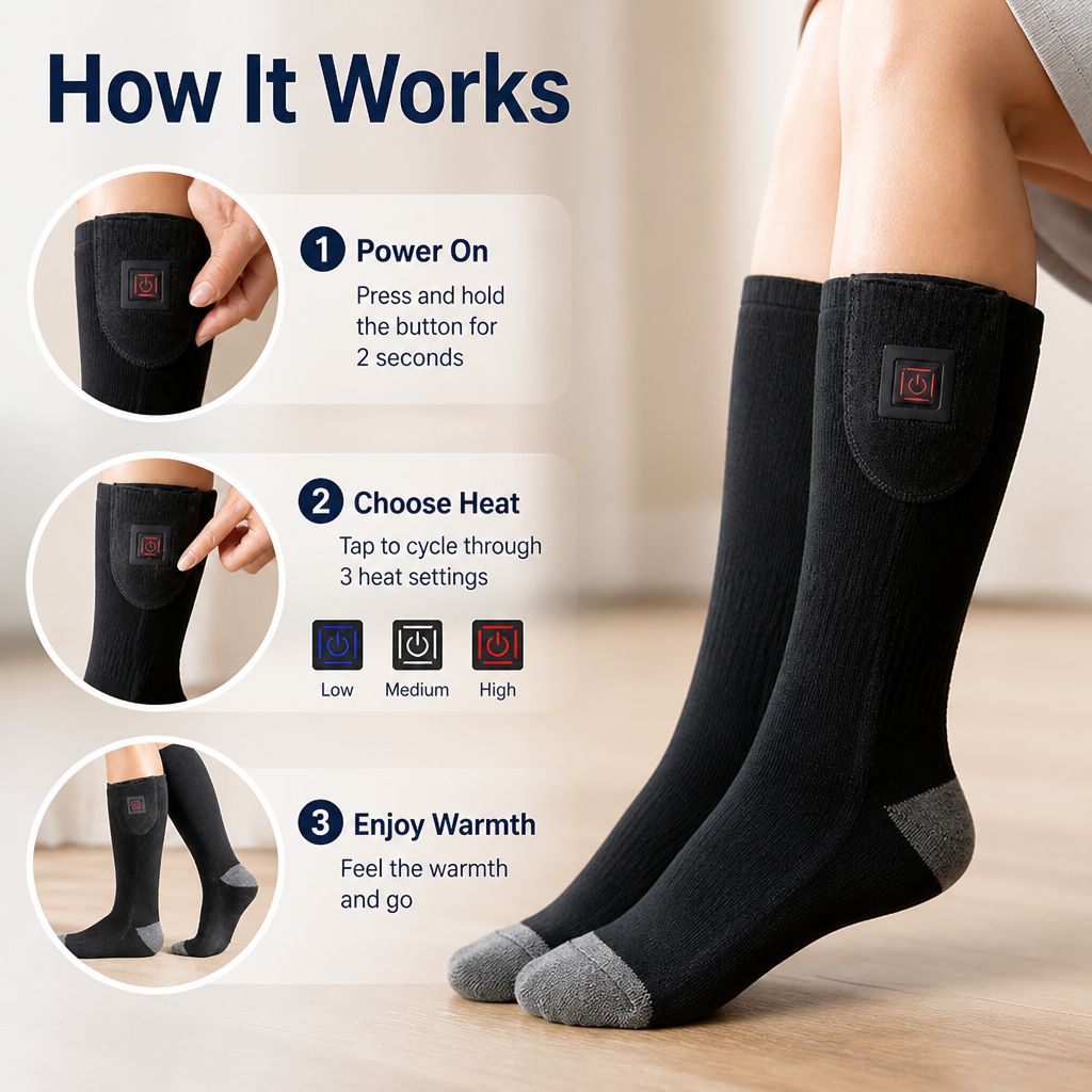 FireTrail™ Heated Socks — Crush Cold Instantly and Own Every Winter Step