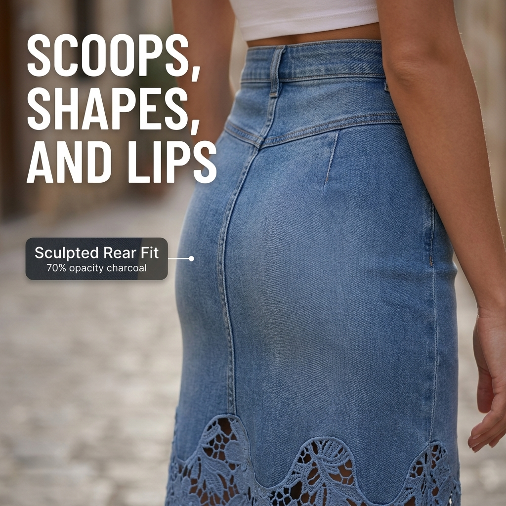 VelaLace™ Denim Skirt — Unleash Your Confidence with Comfort and Allure