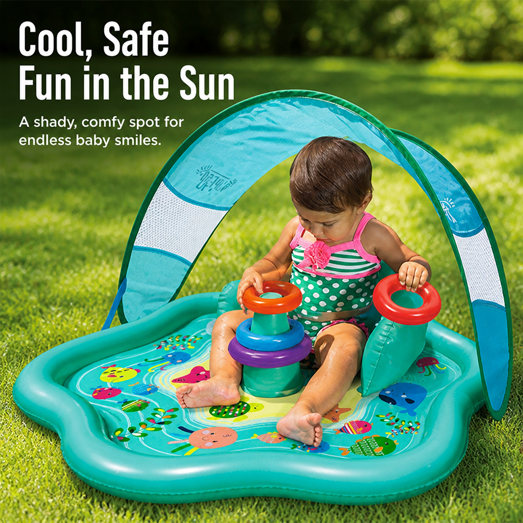 SplashNest™ — Keep Your Baby Cool, Comfy, and Protected for Endless Sunny Smiles