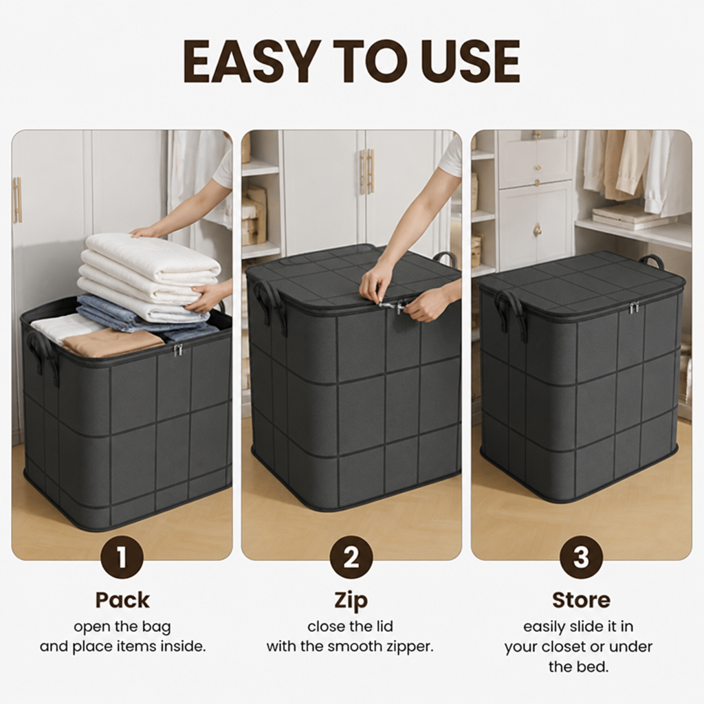 VestaGuard™ — Take Back Your Closet with Effortless, Bulky Bedding Storage That Lasts
