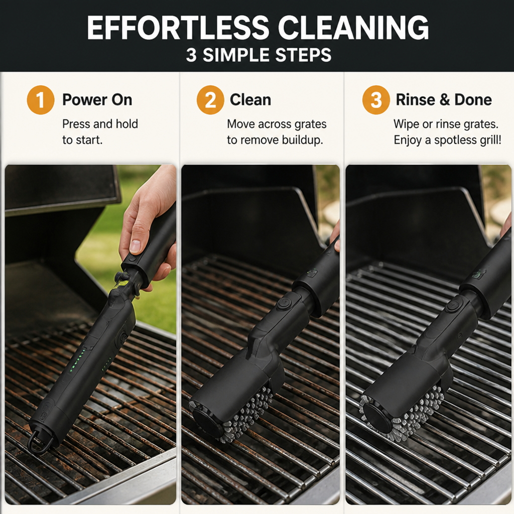 BlazeClean™ — Effortless Power That Lets You Own Every Grill Cleanup