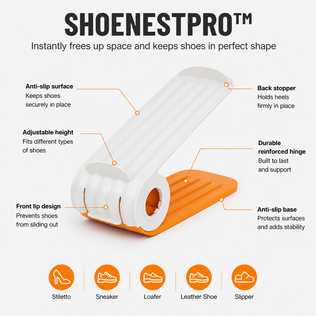 ShoeNestPro™ — Instantly Free Your Space and Showcase Your Shoes in Perfect Shape