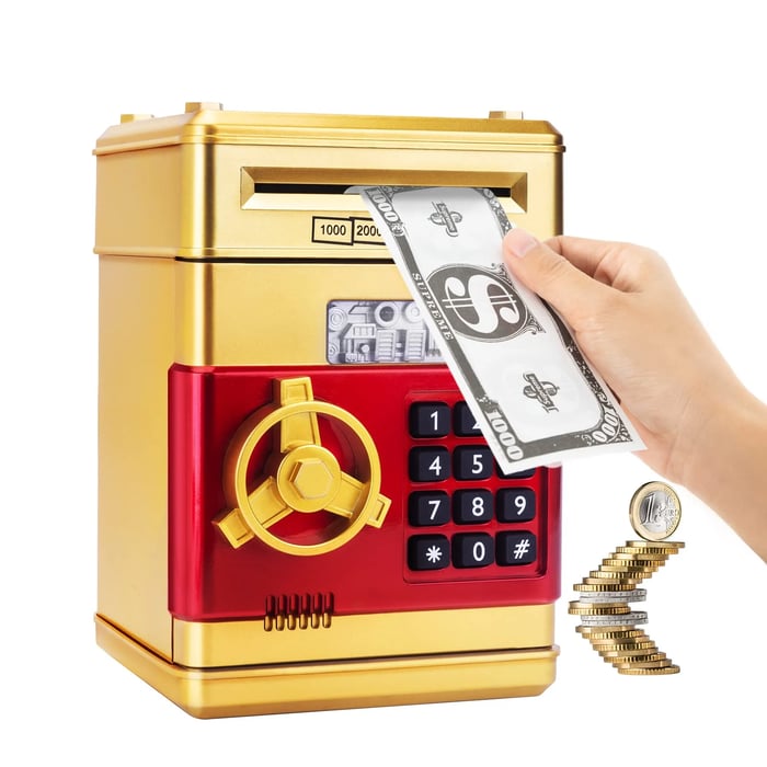 Mini Piggy Bank - Safeguards Pocket Money and Turns Saving into Fun Adventure for Kids