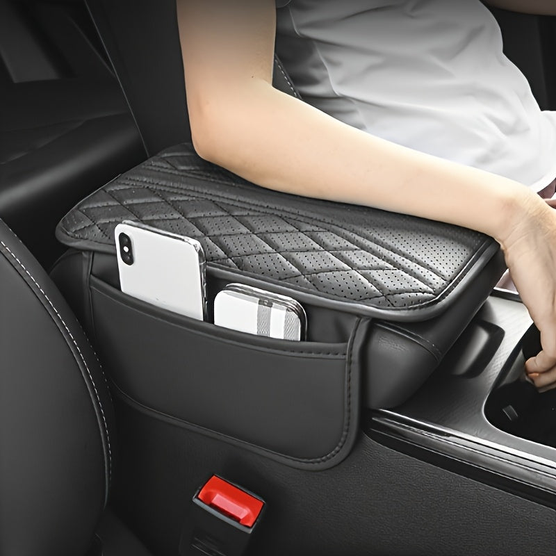 Car Armrest Organizer in PU Leather with Pockets