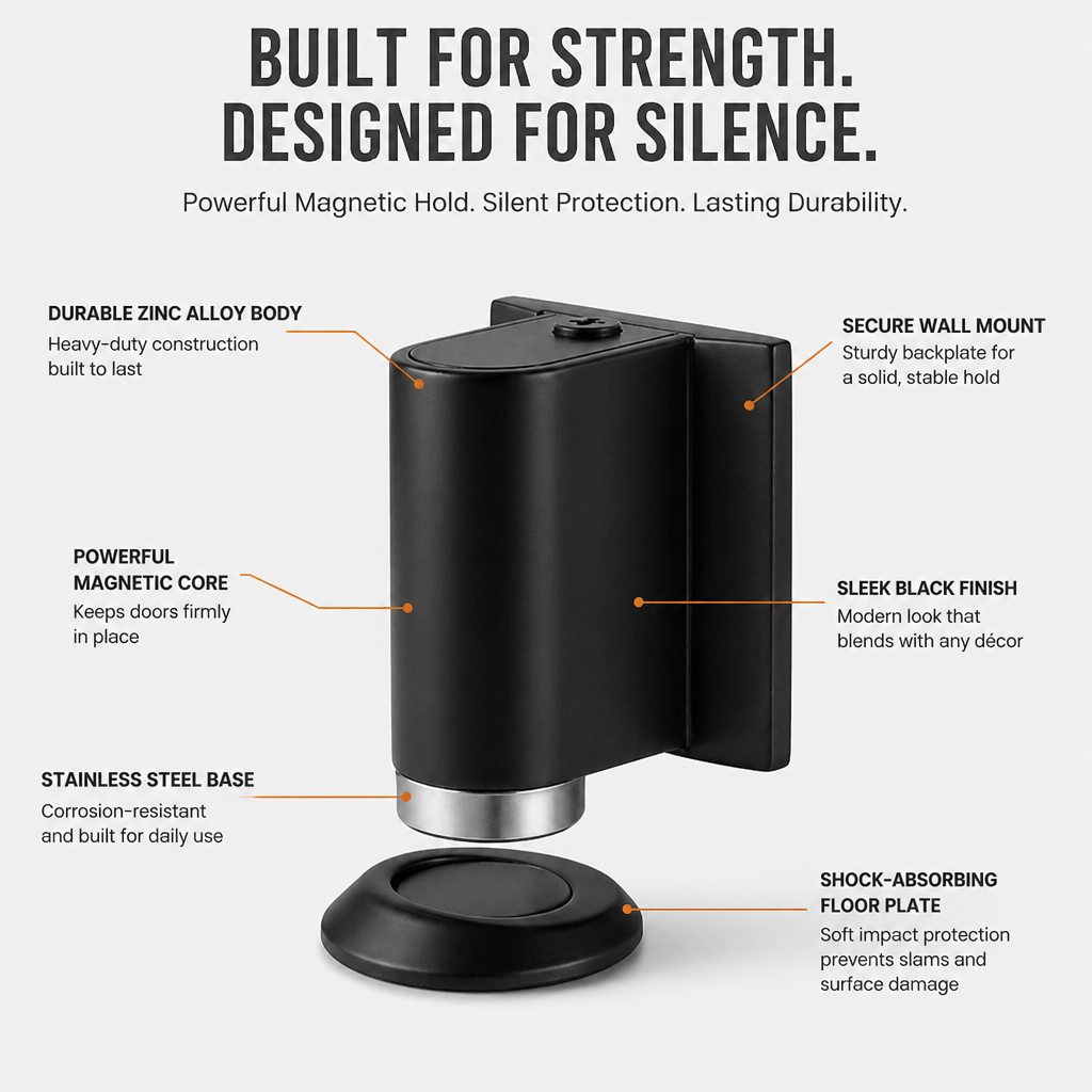 MagnaHold™ — Stop Door Slams and Protect Your Home with Silent, Ironclad Control