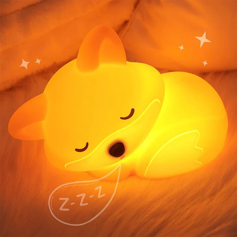 Fox-Shaped Silicone Night Lamp