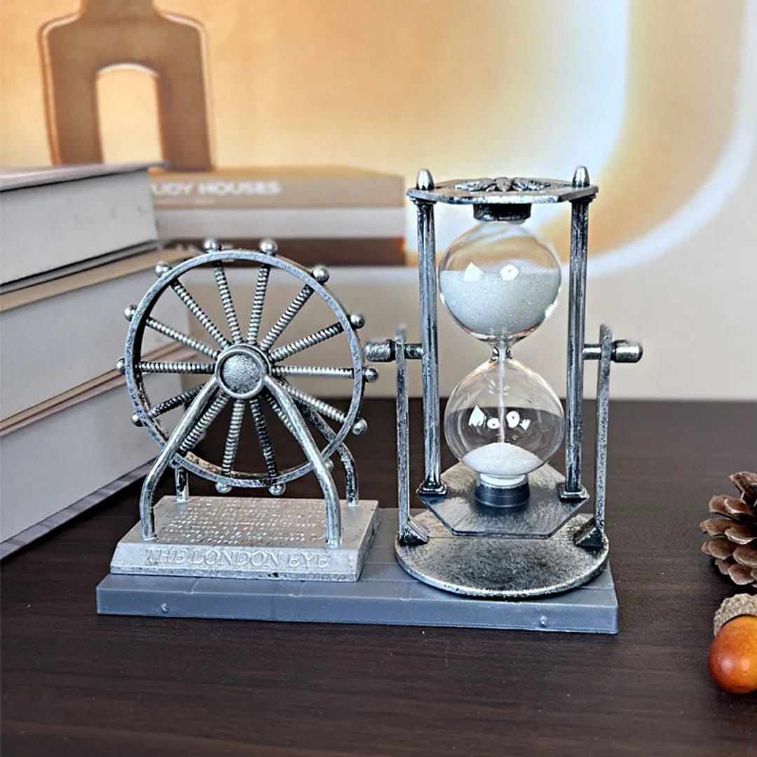Vintage Giant Wheel Hourglass - Transform Your Space with Timeless Elegance