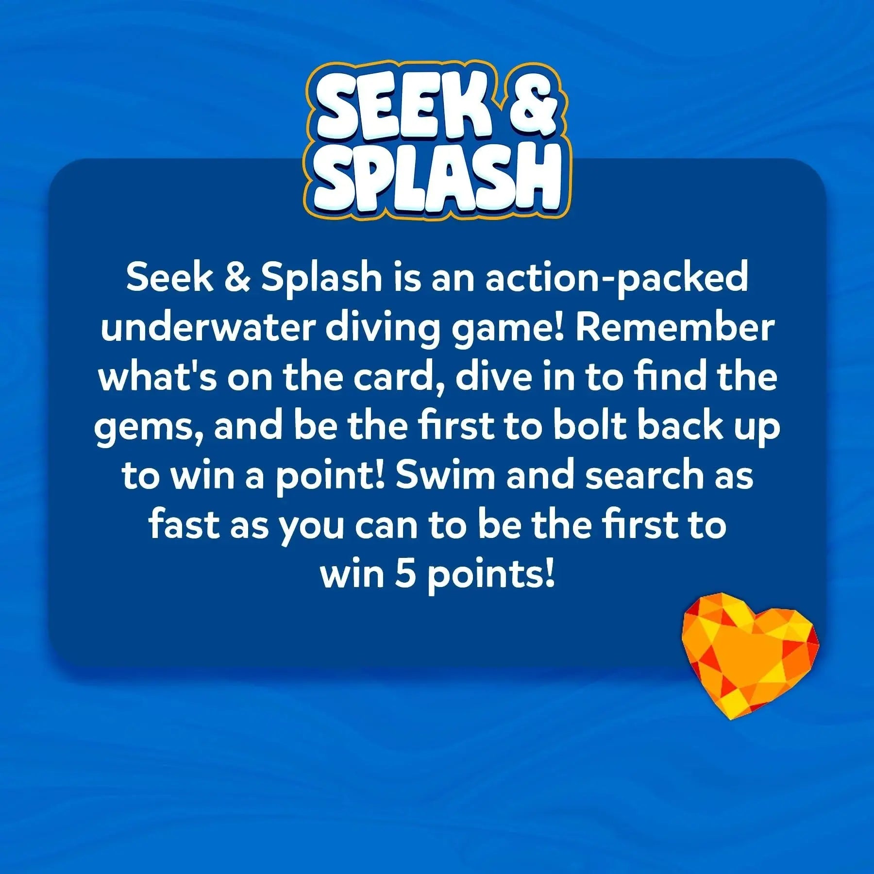 Underwater Pool Treasure Game with Waterproof Gems and Cards