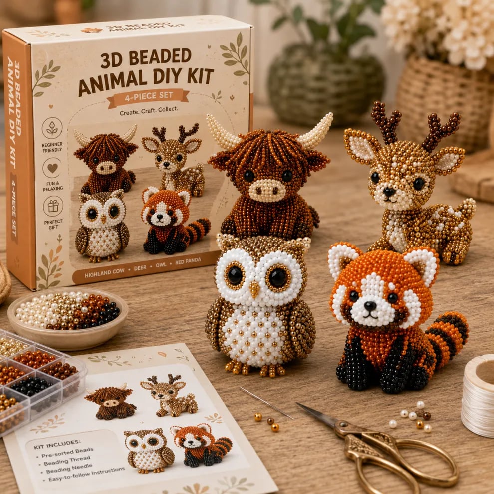 LumaBead™ — Unleash Calm Creativity and Craft Sparkling 3D Animal Wonders