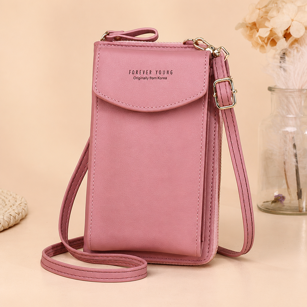AeroStride™ – Slim Crossbody Phone Bag with Built-In Card Wallet