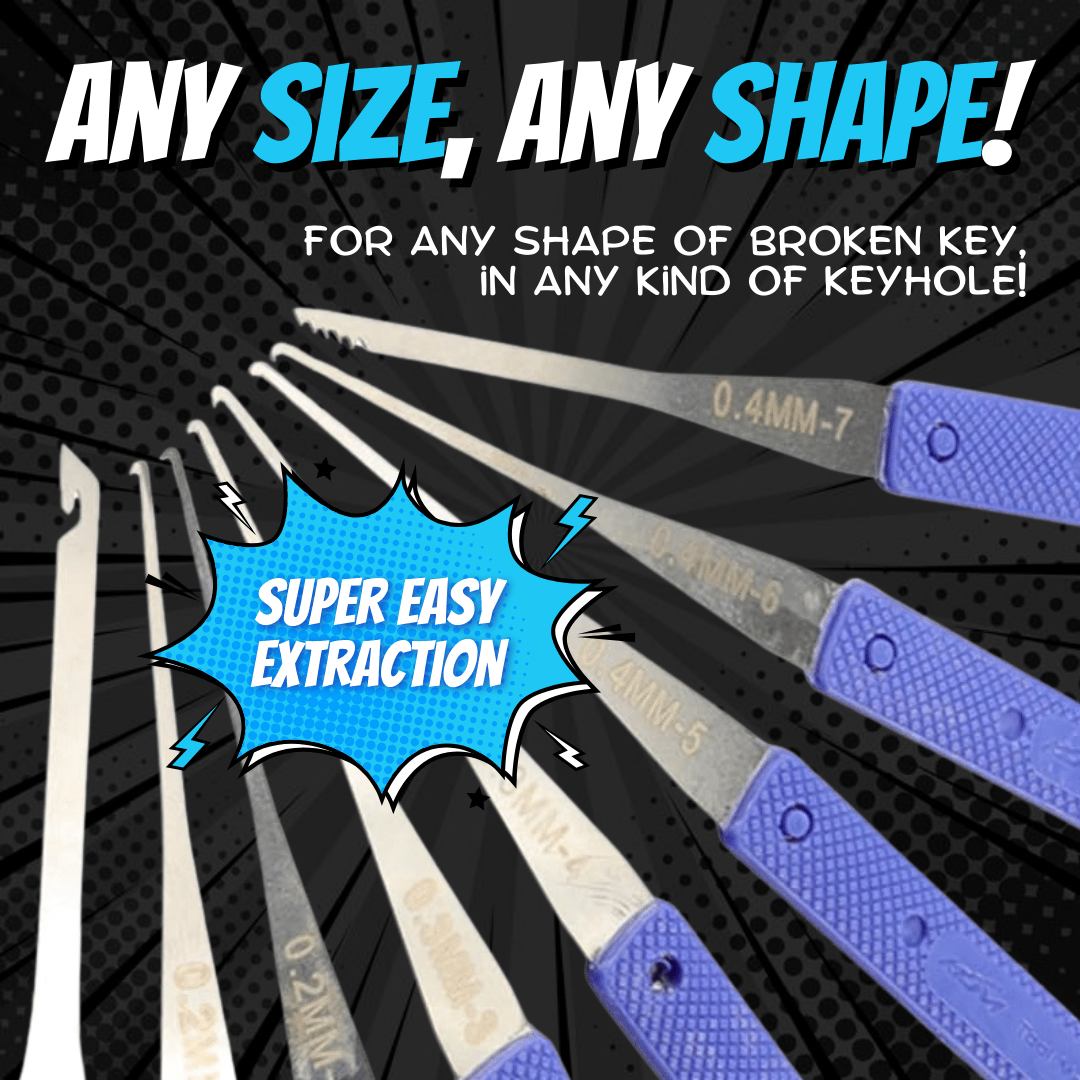 Broken Key Extractor Set – Easily remove broken keys from any lock!