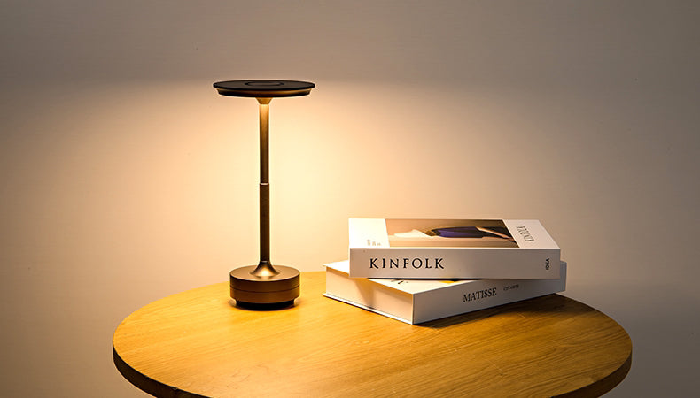 Wireless LED Desk Lamp with Touch Dimmer – Aluminum, IP44