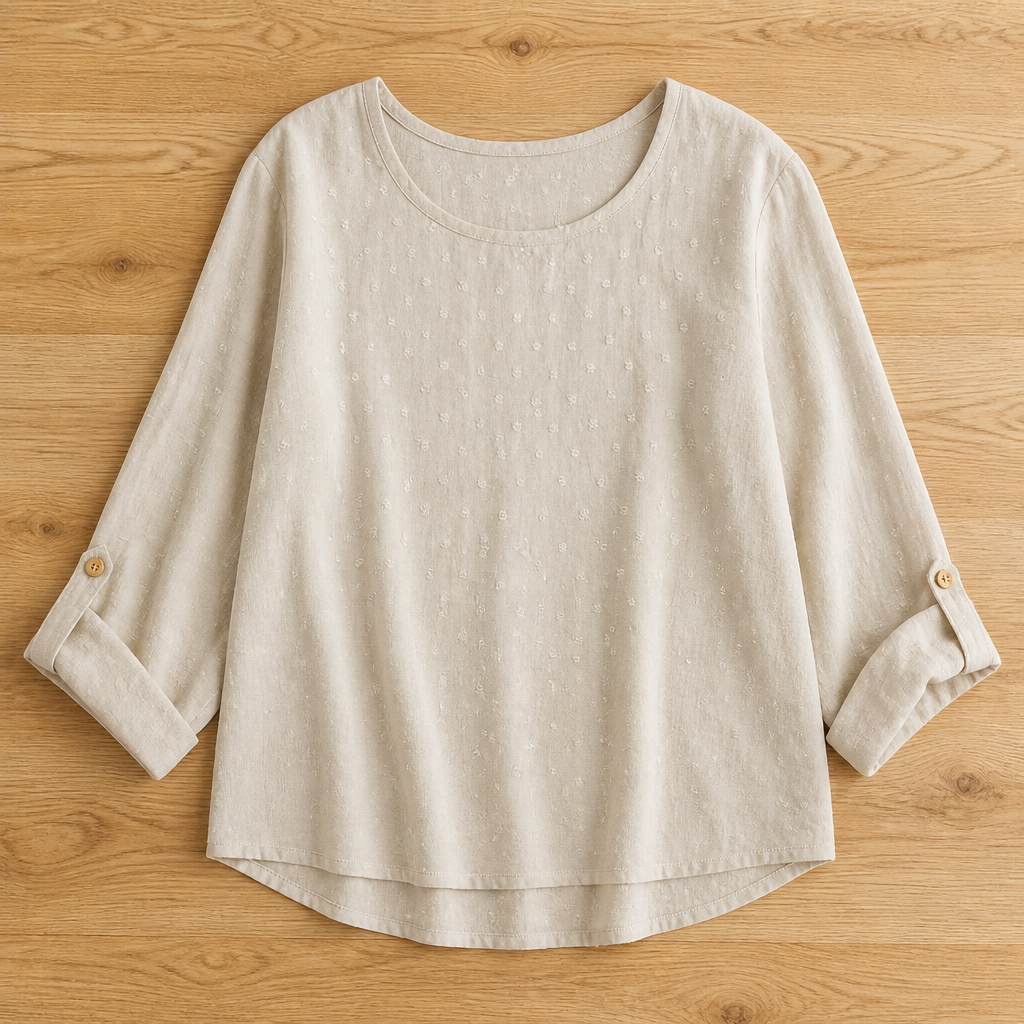 VelaraWeave™ Jacquard Top — Wrap Yourself in Soft Elegance That Boosts Confidence All Day