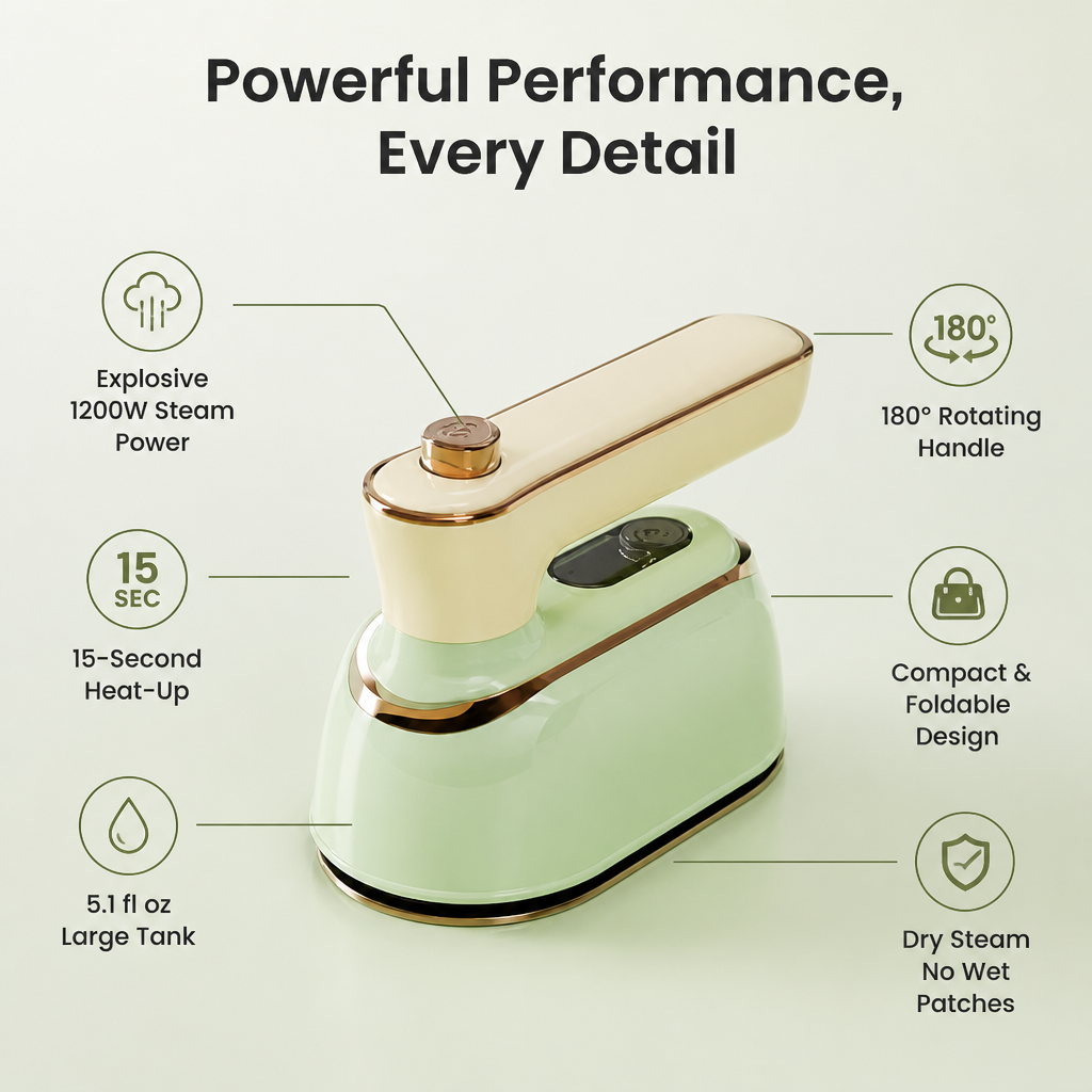 TitanSteam™ — Own Every Outfit with Speedy, Wrinkle-Free Confidence