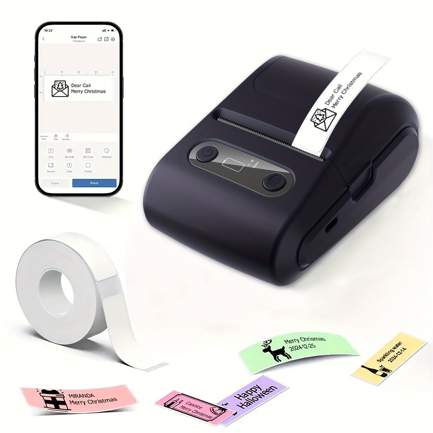 Compact Label Printer for Effortless, Ink-Free Labeling Anytime