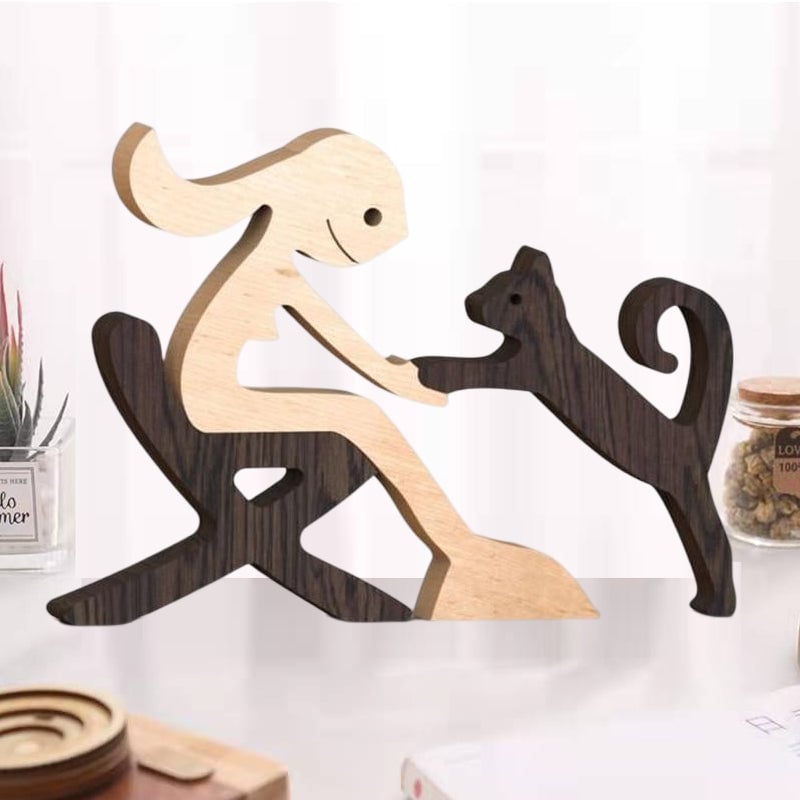 Handcrafted Wooden Sculpture for Animal Lovers