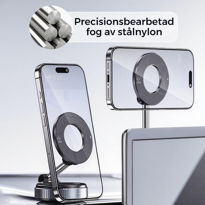 Magnetic Car Phone Mount with Vacuum Suction Power