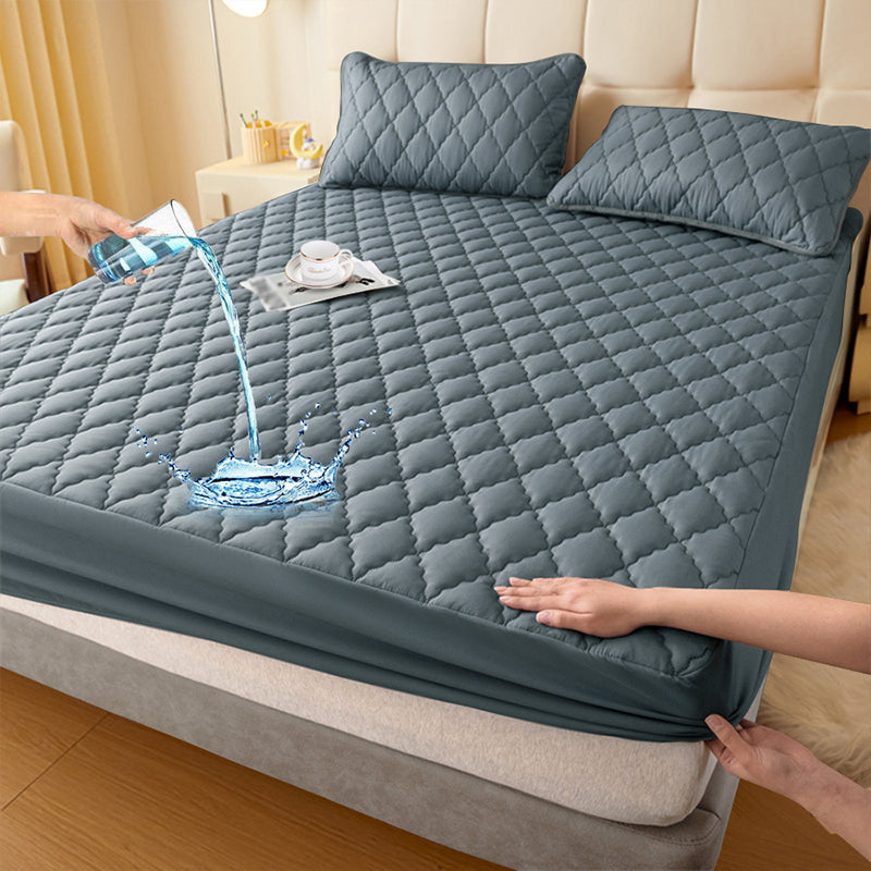 FortiRest™ Bedding Set — Sleep Soundly with Plush, Waterproof Protection That Never Shifts