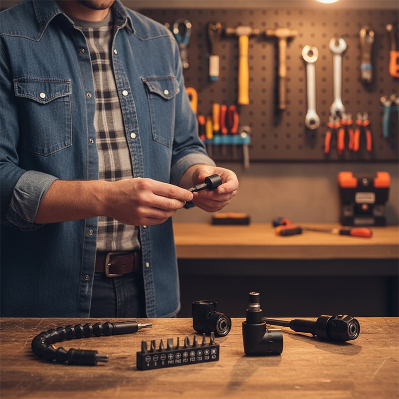 Drill Angle Attachment with Accessory Kit
