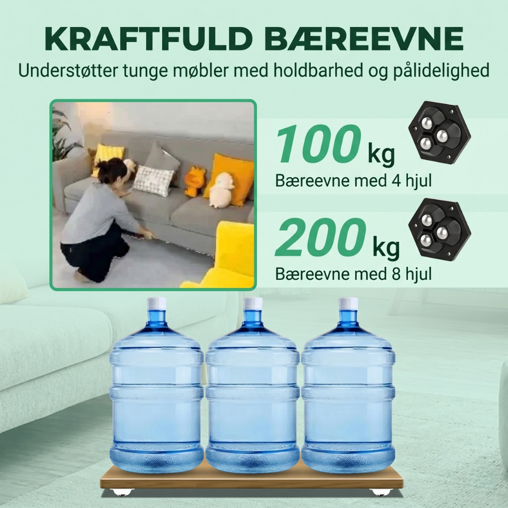 360° Furniture Casters with Ball Bearings