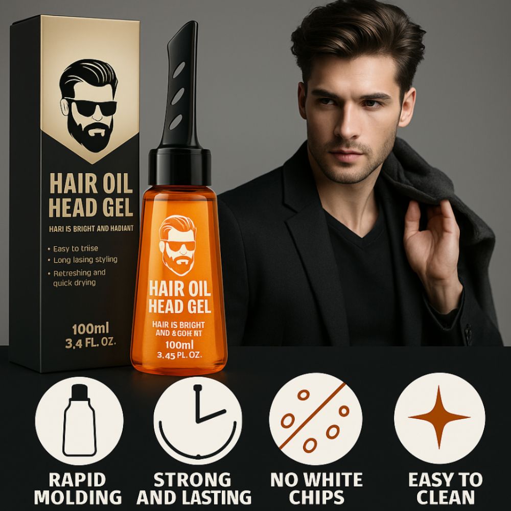 2-in-1 Hair Styling Gel and Comb - Non-Greasy Hold for Stunning Hair
