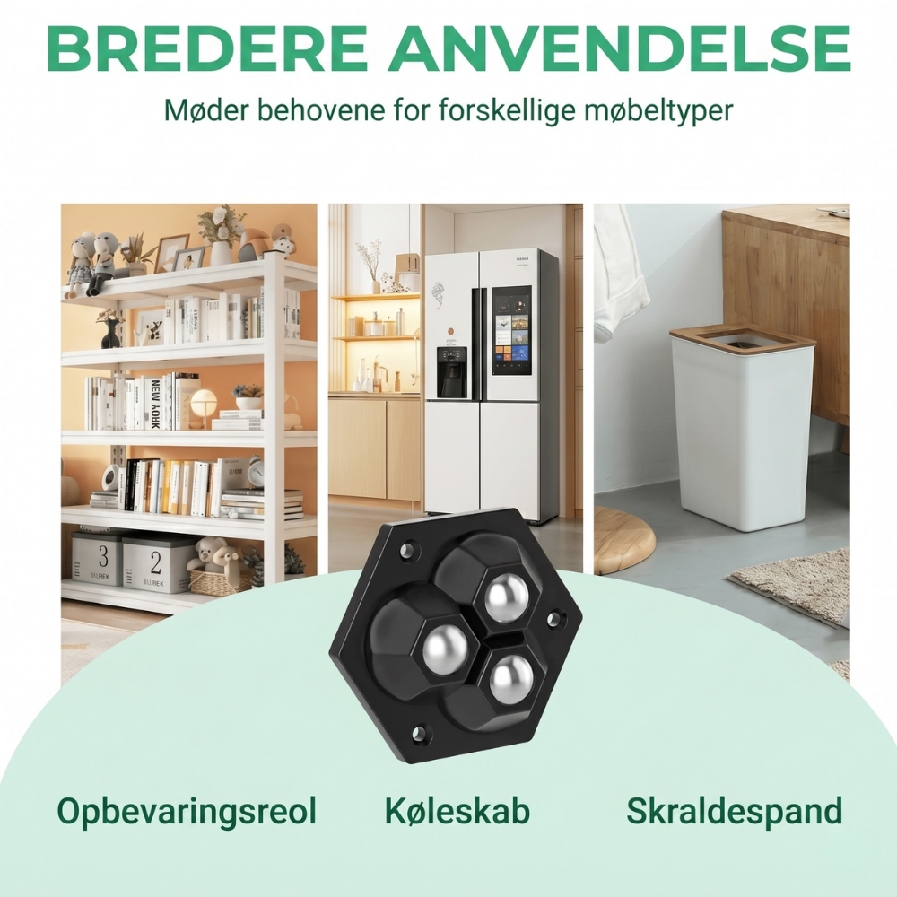 360° Furniture Casters with Ball Bearings