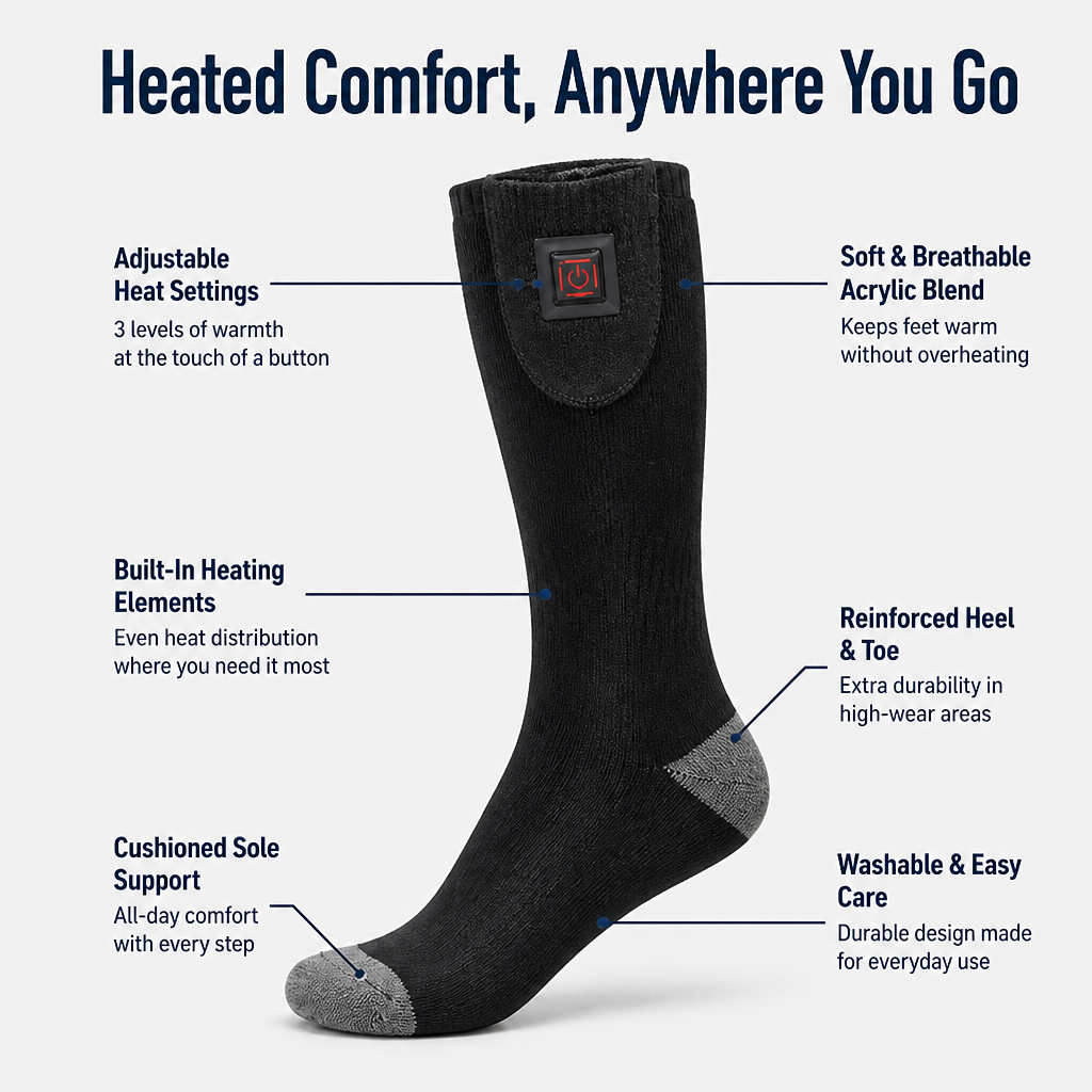 FireTrail™ Heated Socks — Crush Cold Instantly and Own Every Winter Step