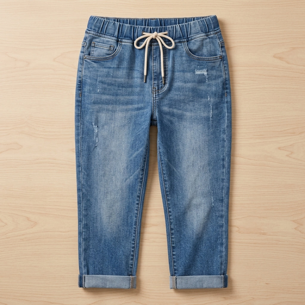 VivaForma™ – Relaxed Pull-On Stretch Jeans with Adjustable Drawstring Waist