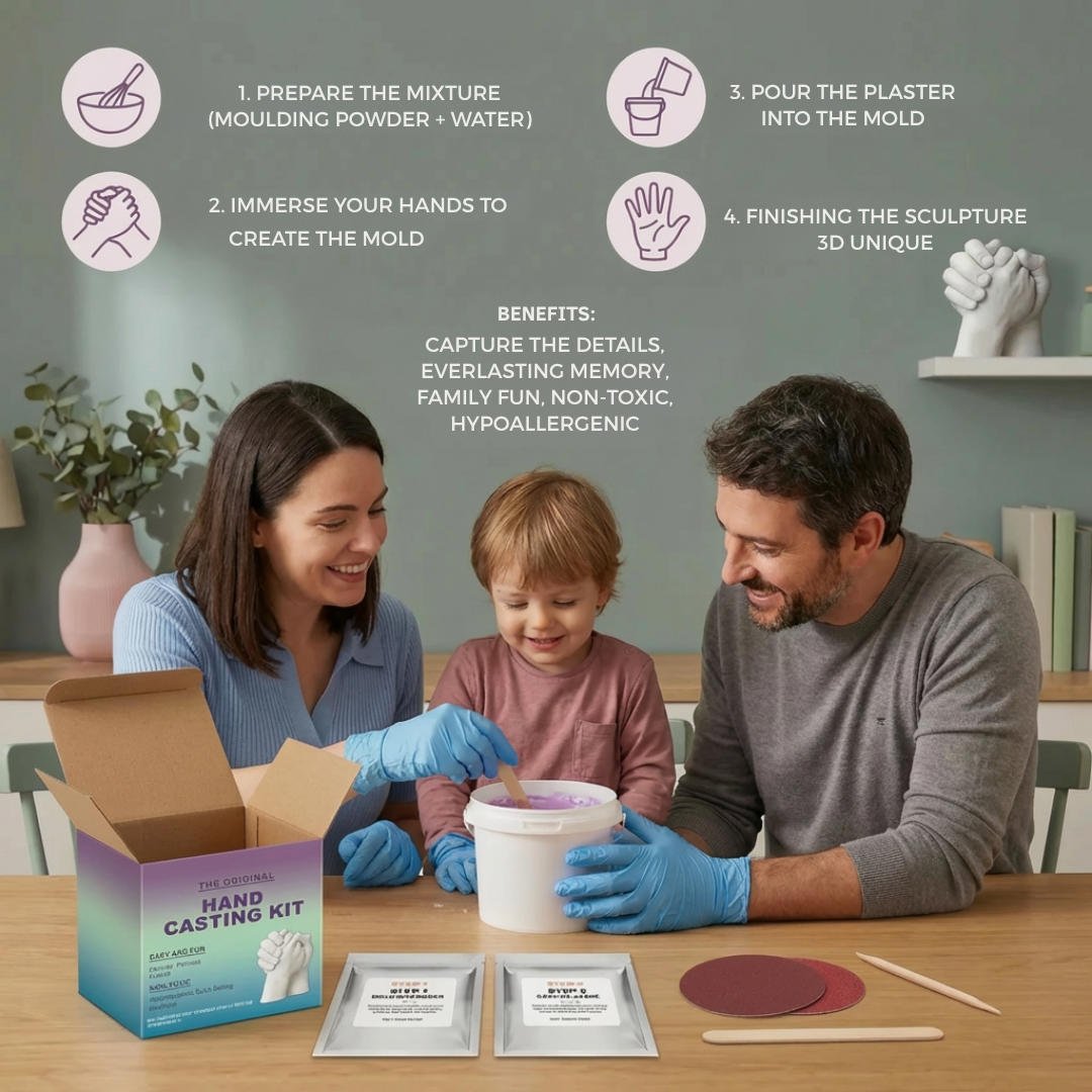 3D Handprint Plaster Kit – Tangible Memory Keepsake