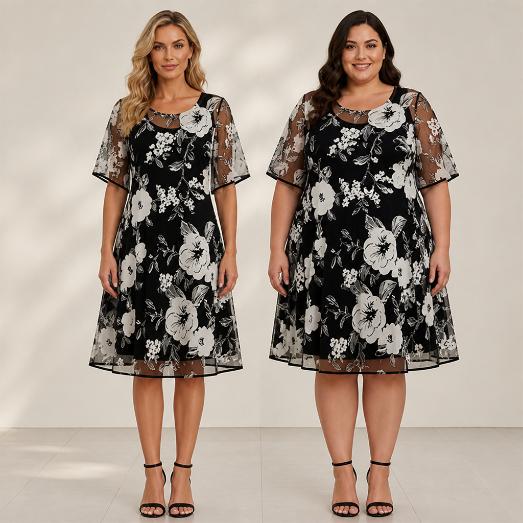 LumaLuxe™ Floral Chiffon Dress — Feel Cool, Confident, and Effortlessly Stunning All Day Long