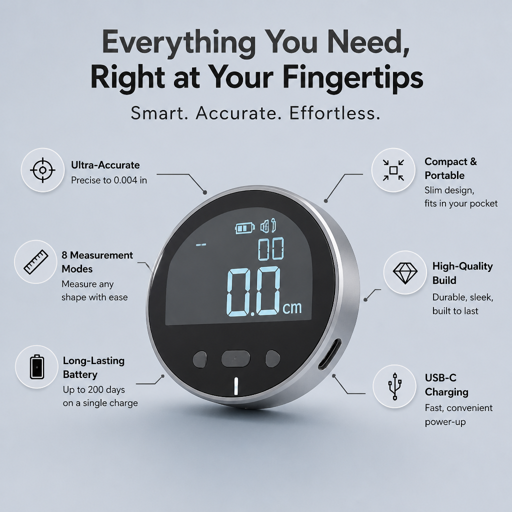 PreciseMate™ — Measure Any Shape Instantly with Unbelievable Accuracy and Ease