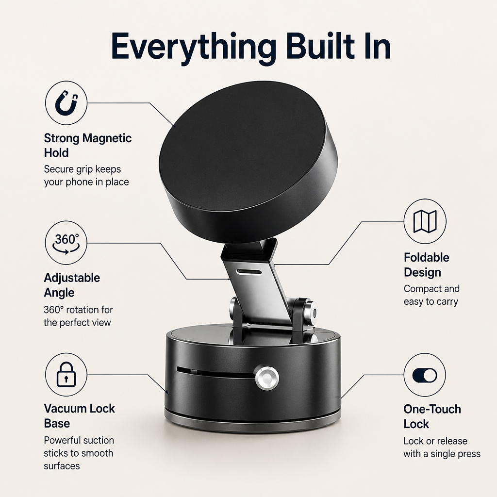 SnapGrip™ — Instantly Lock Your Phone for Hands-Free Freedom and Rock-Solid Safety