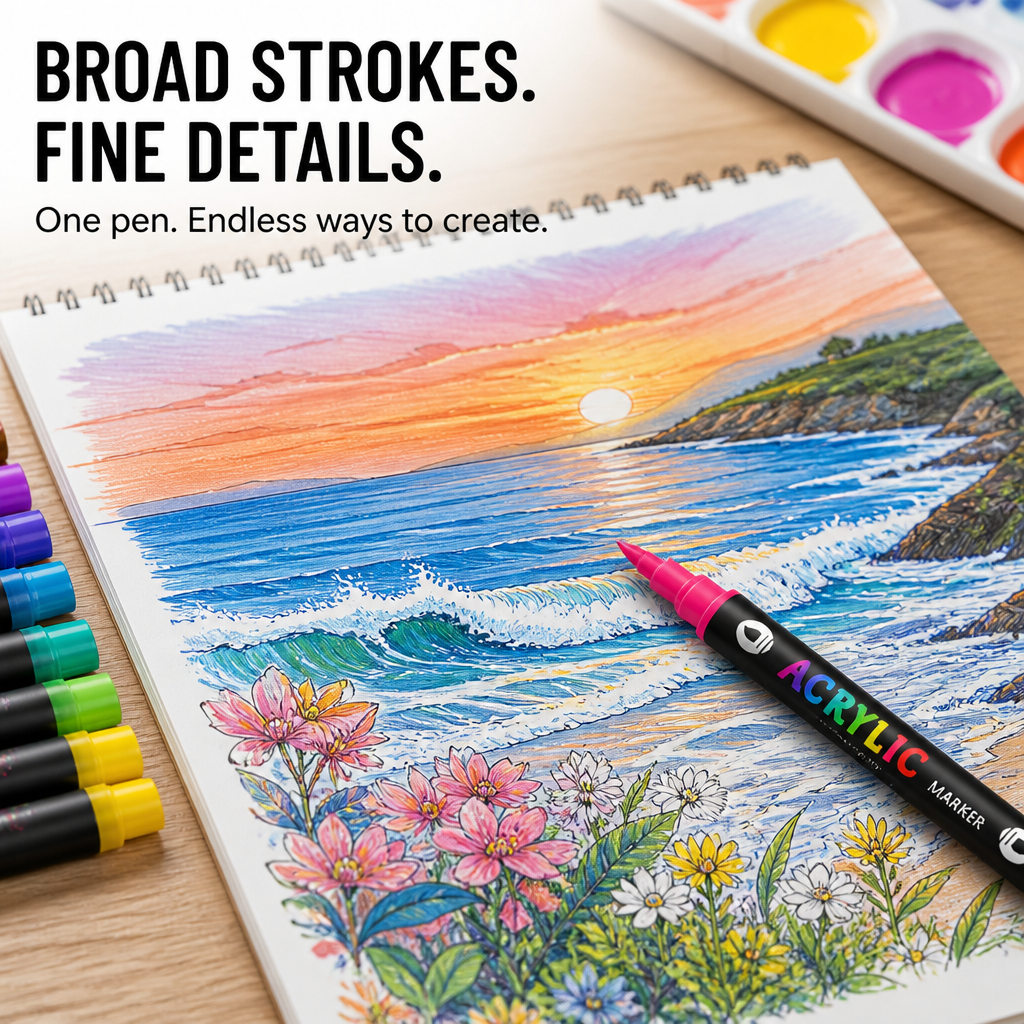 HyperLuxe™ Acrylic Paint Pens — Ignite Your Creativity with Bold, Lasting Colors That Never Fade