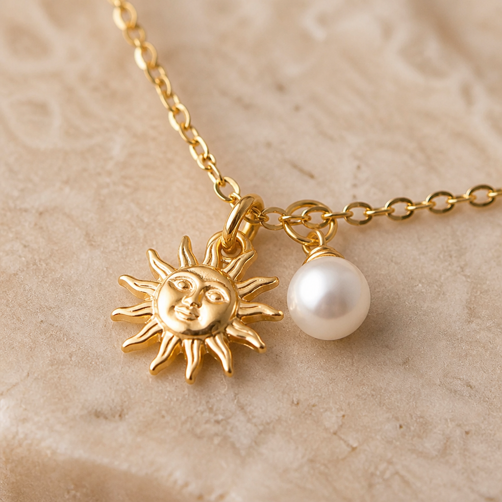 Marivaine™ – Personalized Ocean Charm Necklace with Initial & Sea Charms