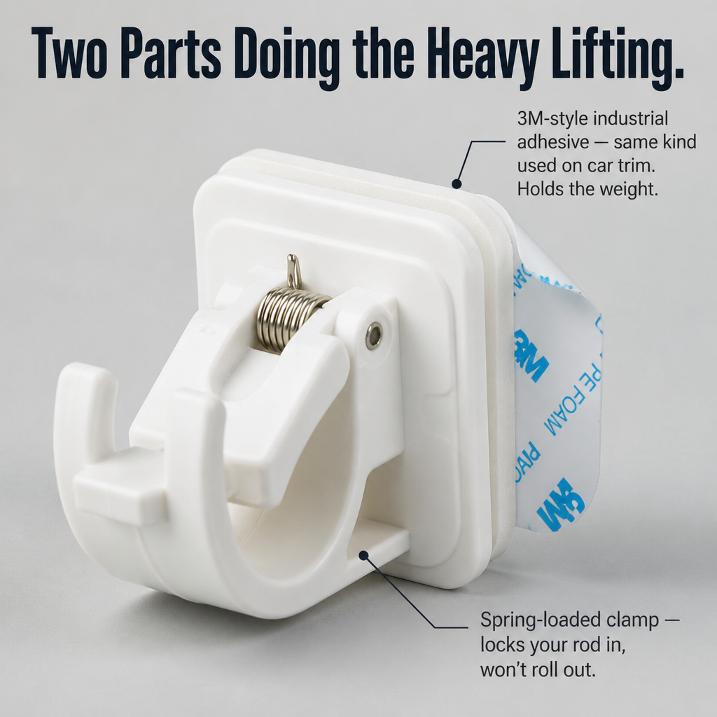 GripSafe™ — Hang Curtain Rods in 60 Seconds Without Drilling a Single Hole