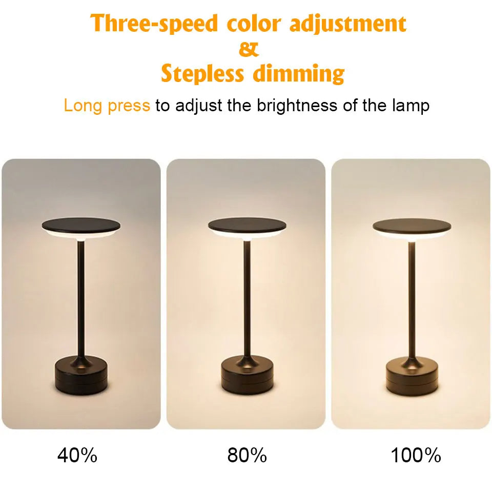 USB Rechargeable LED Desk Lamp Featuring 3 Color Temperature Settings