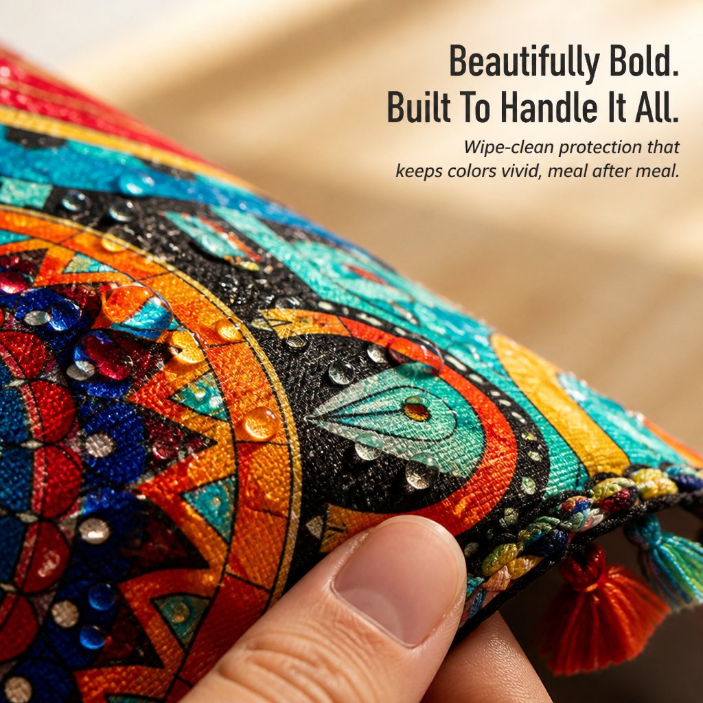 VivaLuxe™ — Brighten Every Meal With Wipe-Clean Boho Color That Never Fades