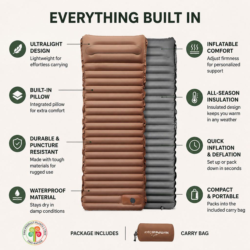 SummitRest™ Ultralight Mattress — Wake Up Energized, Carry Less, Explore More