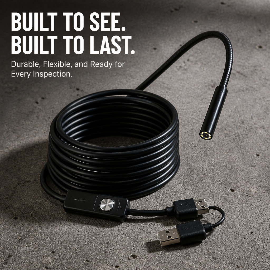 VisionPro™ Ultra HD Waterproof Endoscope — Spot Every Hidden Flaw with Rock-Solid Clarity and Durability