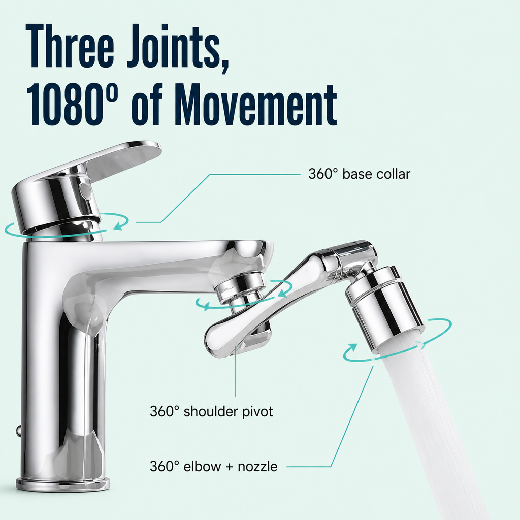 HydraFlex™ — Stop Splashing, Reach Every Corner of Your Sink in Seconds | 60-Day Guarantee